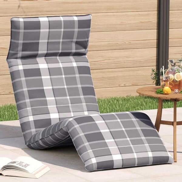 VidaXL oxford-szövet összecsukható napozóágy kockás minta 175x54x8,5cm
