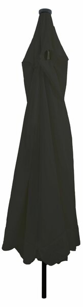 VidaXL Kerti Napernyő LED Fénnyel ø395x245 cm Fekete