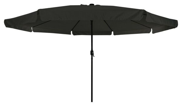 VidaXL Kerti Napernyő LED Fénnyel ø395x245 cm Fekete
