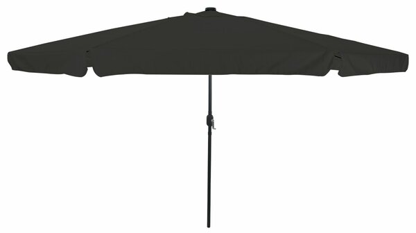 VidaXL Kerti Napernyő LED Fénnyel ø395x245 cm Fekete
