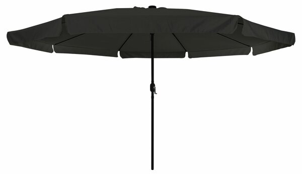 VidaXL Kerti Napernyő LED Fénnyel ø395x245 cm Fekete
