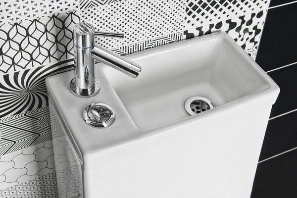 Aqualine Aqualine, HYGIE WC kombi mosdóval, hátsó/alsó hulladék, fehér, PB104W