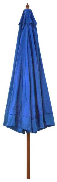 Kültéri Napernyő - Azúrkék - Fa Nyél - 330 cm