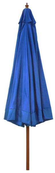 Kültéri Napernyő - Azúrkék - Fa Nyél - 330 cm