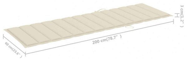 VidaXL Akácfa Napozóágy - 200 cm