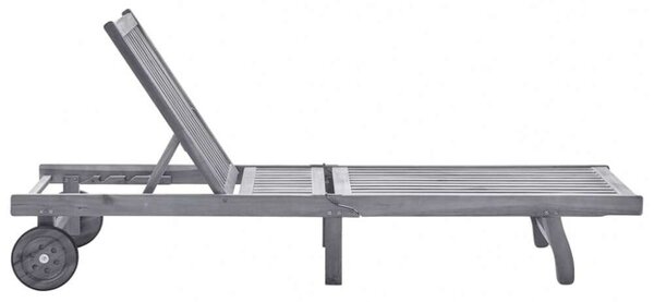 VidaXL Akácfa Napozóágy - Szürke - 199cm