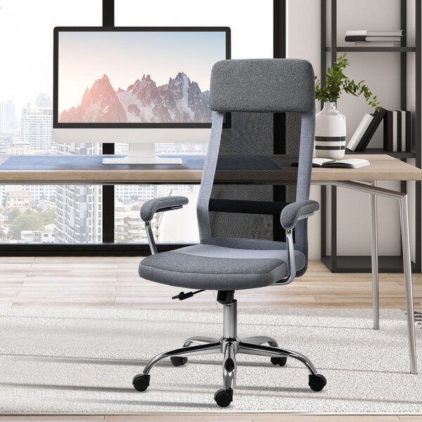 Vinsetto ergonomikus irodai szék, állítható magasságú, 65x60x119-129cm