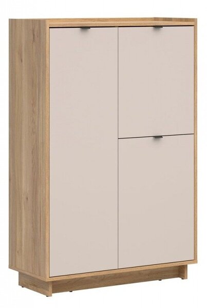 Könyvespolc Lorlivo 106, Zárt, Ajtókkal, Laminált forgácslap, 146x96x42cm, Kasmír, Tölgy