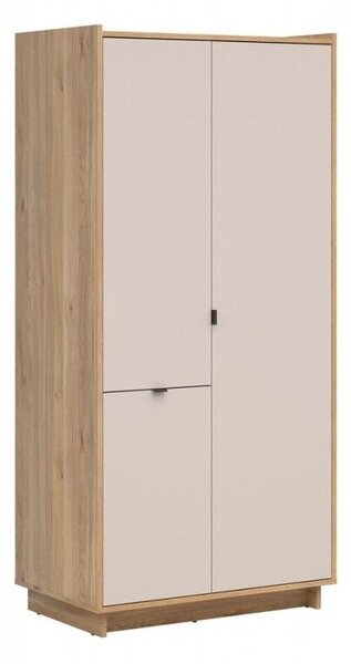 Gardróbszekrény Lorlivo 108, Laminált forgácslap, 201x96x58cm, Tölgy, Kasmír