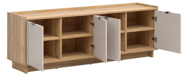 TV-állvány Lorlivo 109, Laminált forgácslap, 60x173x42cm, Kasmír, Tölgy