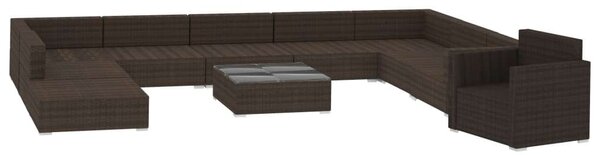 VidaXL Polyrattan Kerti Bútorszett - 11 részes