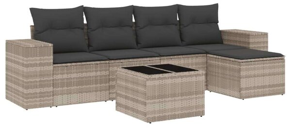 VidaXL Polyrattan Kerti Ülőgarnitúra - 6 részes