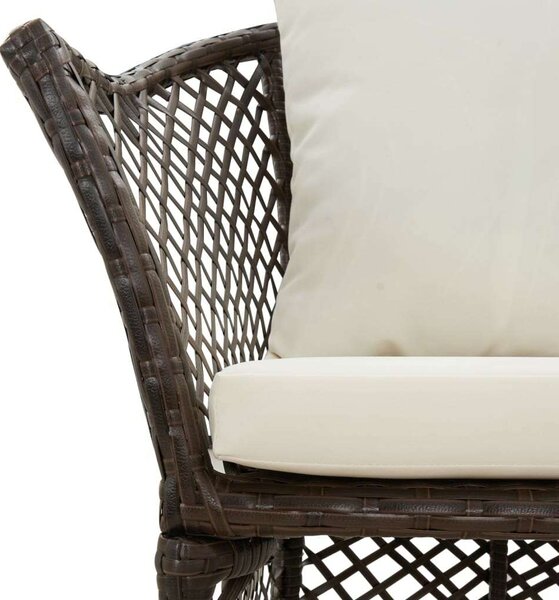 Polyrattan Kerti Ülőgarnitúra - 2 részes - Barna