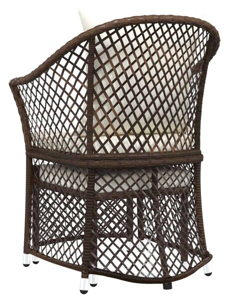 Polyrattan Kerti Ülőgarnitúra - 2 részes - Barna