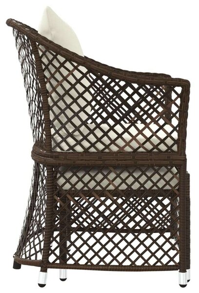 Polyrattan Kerti Ülőgarnitúra - 2 részes - Barna