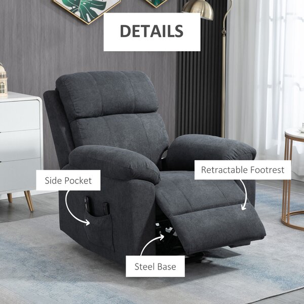 Homcom elektromos szék emelővel, zsebekkel és távirányítóval – Senior Comfort