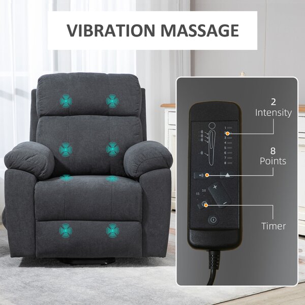 Homcom elektromos szék emelővel, zsebekkel és távirányítóval – Senior Comfort