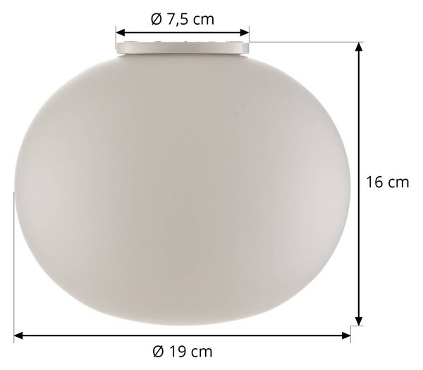 FLOS Glo-Ball C/W Zero mennyezeti világítás, dimmelhető, Fehér / opál, Nappali / Étkező, Üveg, Dizájn