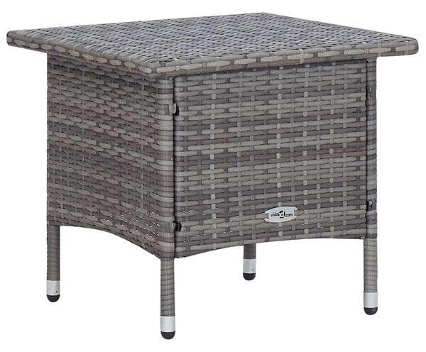 Polyrattan Kerti Ülőgarnitúra - 3 részes - Szürke