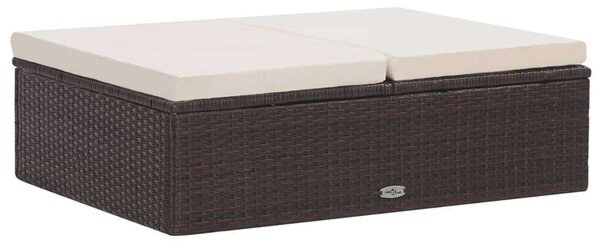 VidaXL Polyrattan Kerti Pihenőszett - 2 részes