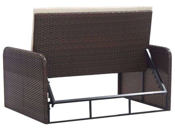 VidaXL Polyrattan Kerti Pihenőszett - 2 részes