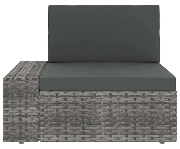 VidaXL 14 részes szürke polyrattan kerti ülőgarnitúra párnákkal