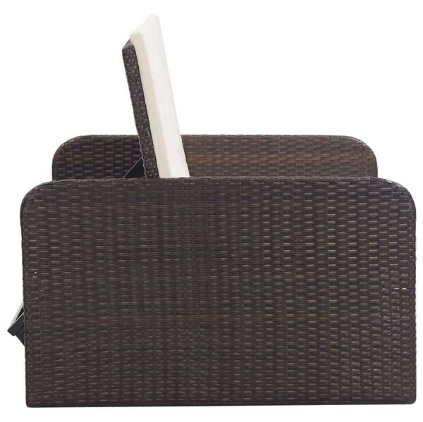 VidaXL Polyrattan Kerti Pihenőszett - 2 részes