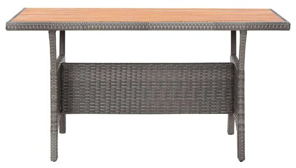 VidaXL 3 részes polyrattan és tömör akácfa kerti étkezőgarnitúra