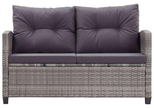 VidaXL 3 részes polyrattan és tömör akácfa kerti étkezőgarnitúra