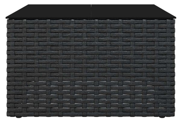 Polyrattan Kerti Ülőgarnitúra - 2 részes - Fekete - 238x110cm