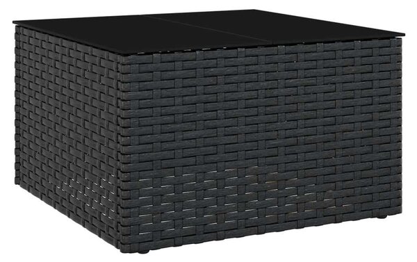 Polyrattan Kerti Ülőgarnitúra - 2 részes - Fekete - 238x110cm