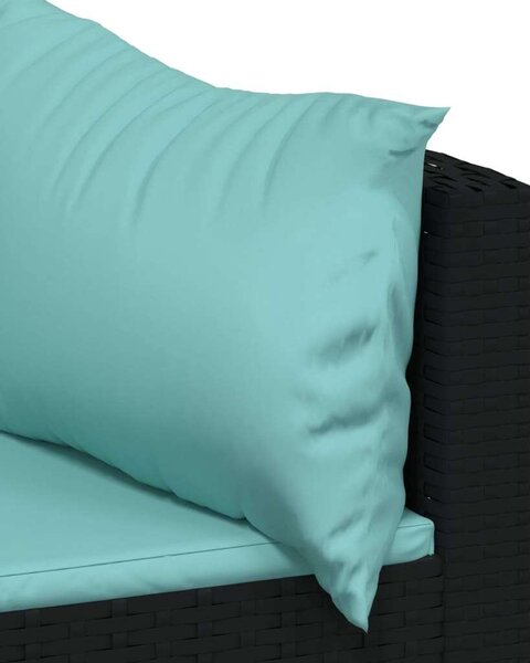 VidaXL Polyrattan Kerti Ülőgarnitúra - 4 részes, Fekete