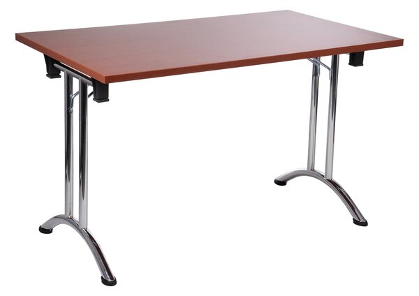 ALB-SC-922-59CH összecsukható asztal krómozott íves lábbal (160 cm)