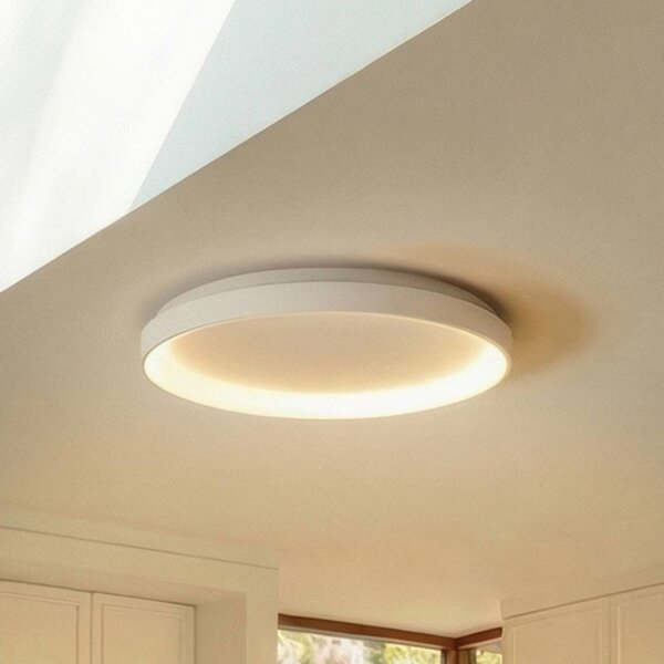Arcchio Vivy LED mennyezeti világítás, Ø 58 cm, fehér, fém, dimmelhető, Fehér / opál, Konyha, fém, Modern