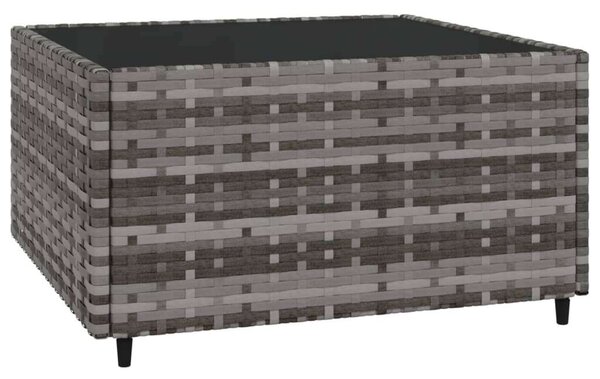 VidaXL 4 részes szürke polyrattan kerti ülőgarnitúra párnákkal