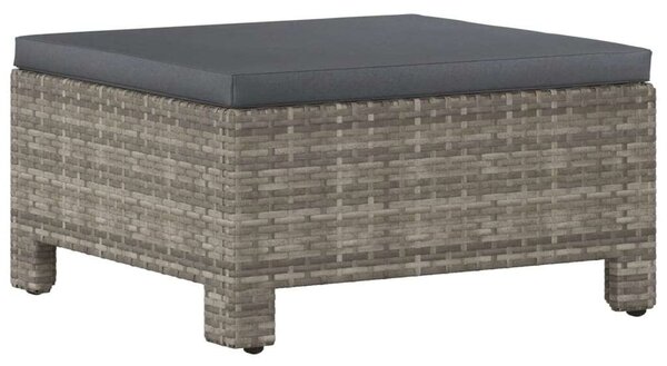 VidaXL 9 részes szürke polyrattan kerti ülőgarnitúra párnákkal