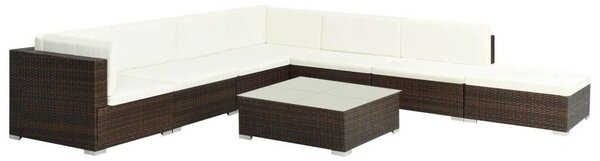 VidaXL Polyrattan Kerti Ülőgarnitúra - 8 részes