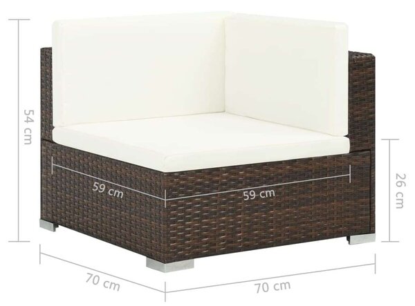 VidaXL Polyrattan Kerti Ülőgarnitúra - 8 részes