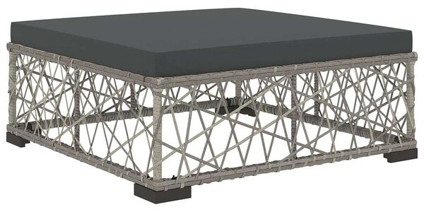 VidaXL 5 részes szürke polyrattan kerti ülőgarnitúra párnákkal
