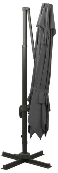 VidaXL antracitszürke dupla tetejű konzolos napernyő 300 x 300 cm