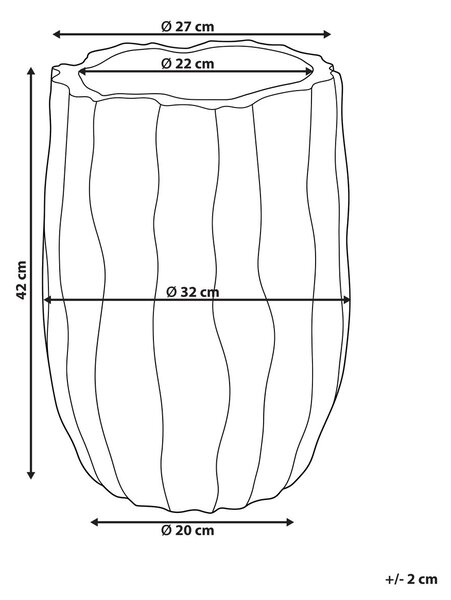 Virágcserép ATTERSEE 32 cm Bézs