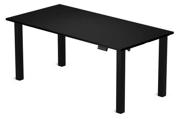 Profi elektromosan állítható magasságú íróasztal 160x80cm fekete | Dupla motor - Memória - USB - Nagy teherbírás | LVN System Control Pro