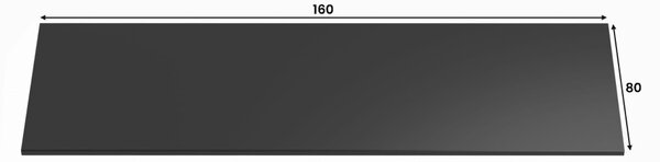 Profi elektromosan állítható magasságú íróasztal 160x80cm fekete | Dupla motor - Memória - USB - Nagy teherbírás | LVN System Control Pro