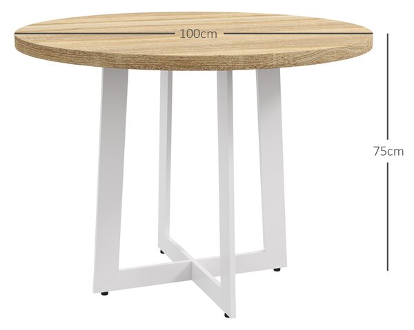 Homcom Modern Kerekasztal – 4 Személyre, Ideális Konyhába