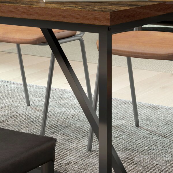Homcom ipari asztal 150×80 × 75 cm fa+acél