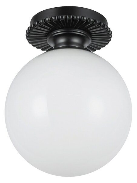 Mennyezeti Lámpa Elstead, Otis, dimmable, Fekete, Fürdőszoba, Üveg, Vintage