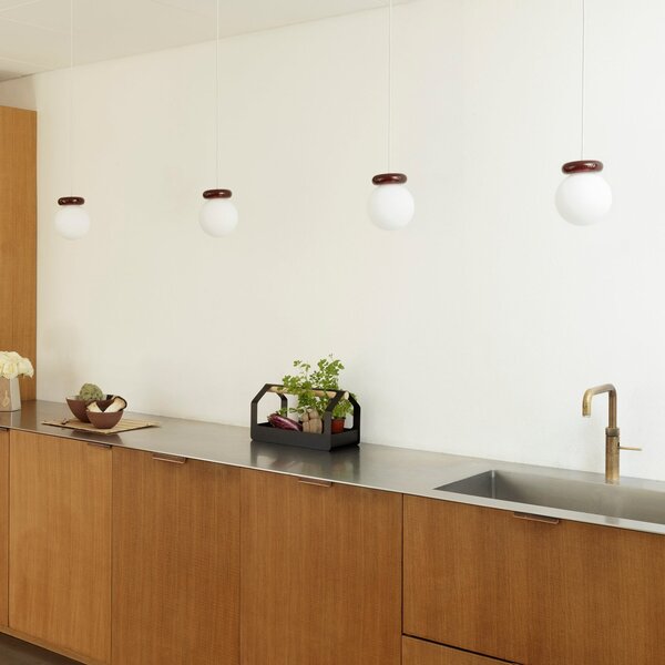 Függőlámpa Normann Copenhagen, Hinx, dimmable, Piros, Konyha, Üveg, Dizájn