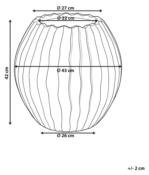 Virágcserép AUSSEE 43 cm Barna