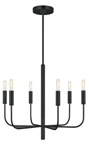 Brianna csillár, fekete, Ø 61 cm, 6 izzós, fém – FEISS