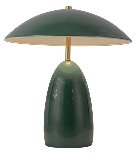 Asztali lámpa Elstead, Poppy, dimmable, Zöld, Nappali, Alumínium, Vintage